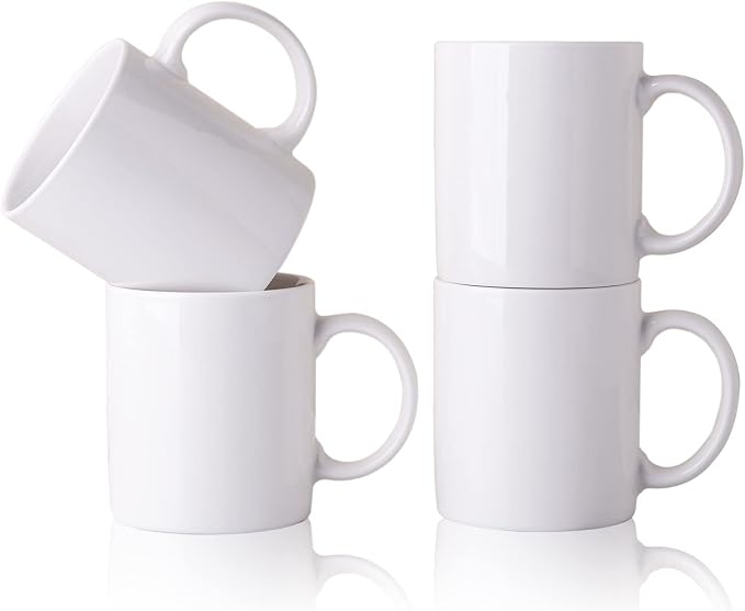 GBhome 12 OZ Off White Coffee Mugs, Ceramic Coffee Mugs by GBhome