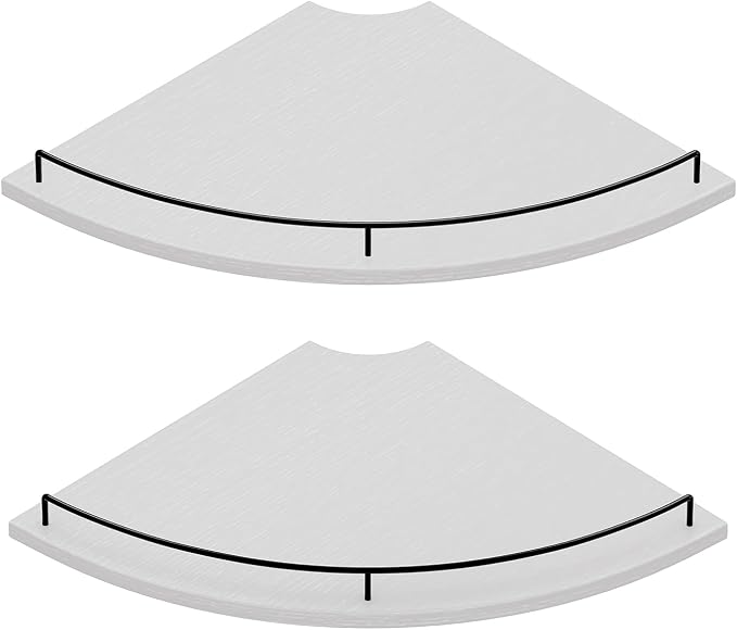 JJL Corner Shelf Wall Mounted, 12 Inches 2-Tier Floating Corner Shelf, by Unknown