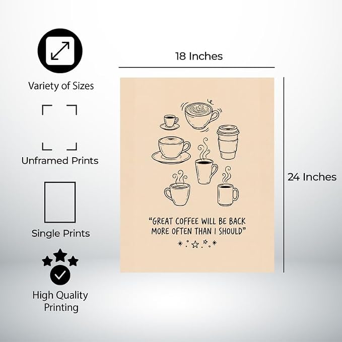 Lawrence Williams Designs Great Coffee Will Be Back Poster - Image 2