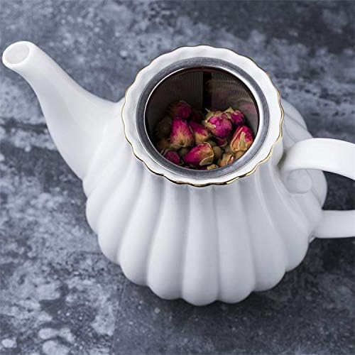Jusalpha Serve for 6- Fine China White Coffee Cup/Teacup Set, 8 OZ Cups& Saucer - Image 2