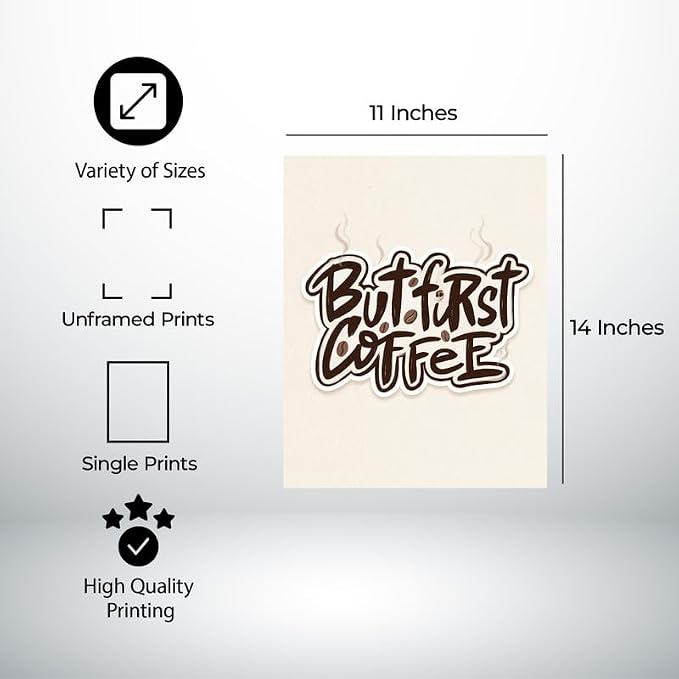 Lawrence Williams Designs But First Coffee Poster - Image 2