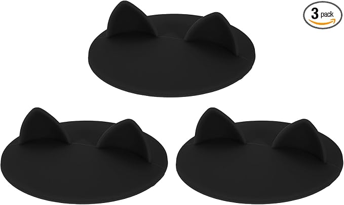uxcell 3Pcs Silicone Cat Ear Mug Covers, 3.9 Inch, Microwave & Dishwasher Safe by uxcell