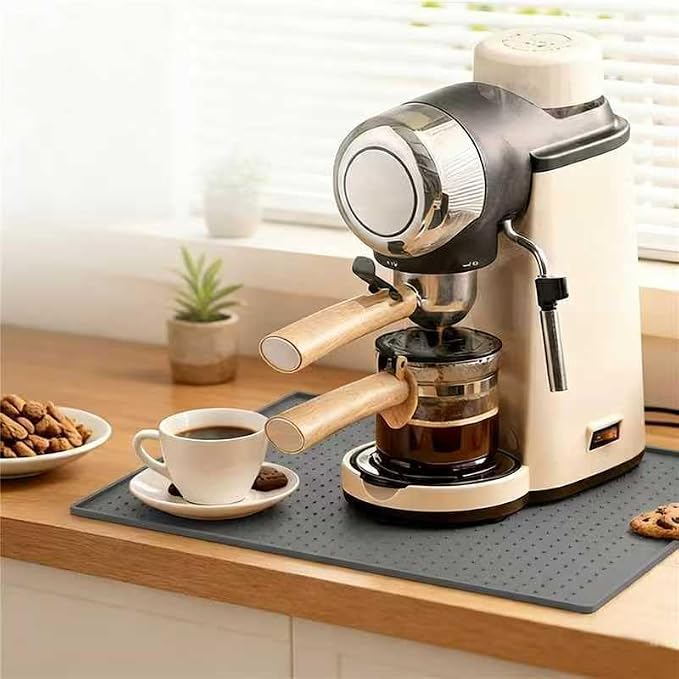 Coffee Mat with Raised Edges, 11.5”x18.6” Silicone Bar Mats by Unknown