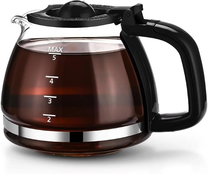 5-Cup Replacement Carafe for Coffee Makers, Plastic & Glass | Replacement Part - Image 3
