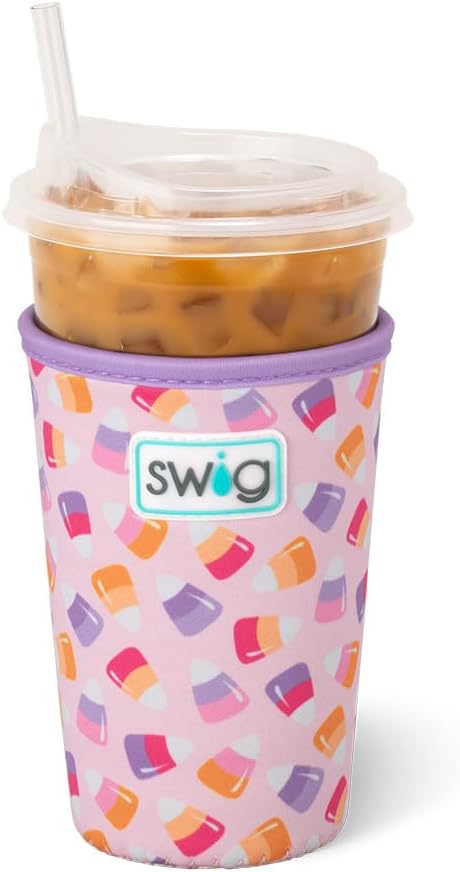 Swig Life Medium Iced Cup Coolie, Halloween 22oz Iced Coffee Cup Insulator by SwigLife