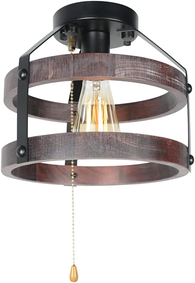 Farmhouse Flush Mount Ceiling Light by BEUHOUZ