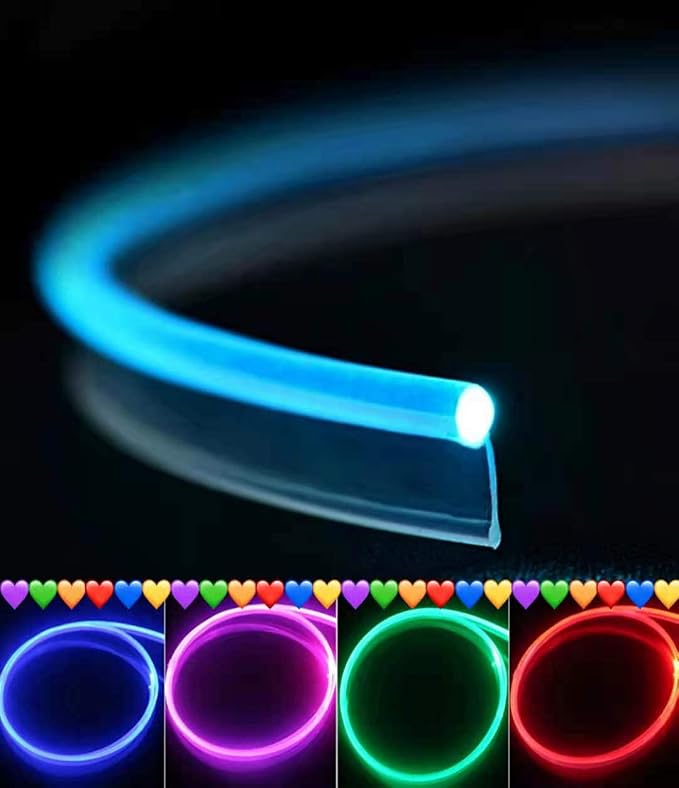 YWEWY 0.12in PMMA Plastic Sideglow Skirt Optic Fiber Crystal Cables by Unknown