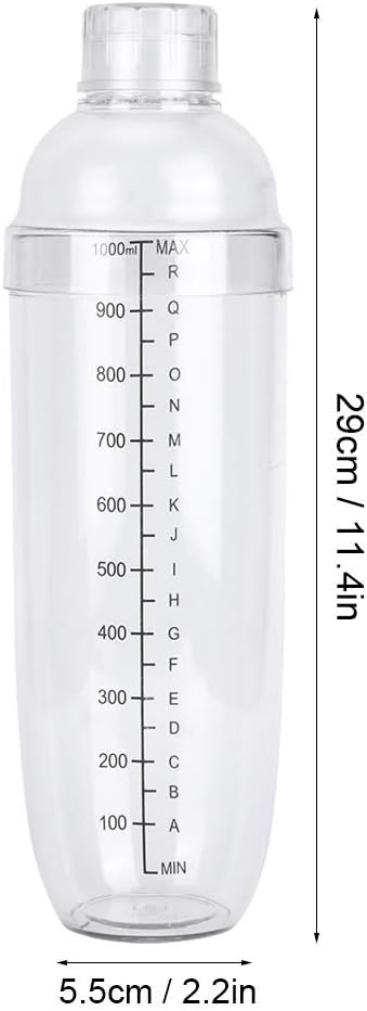 Cocktail Shaker, Food Grade Plastic Highly Transparent Drink Shaker Cup Ice Tea - Image 3