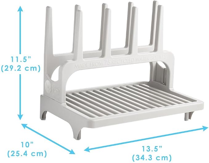 PopYum Gray Space Saving Drying Rack from 100% Recycled Bottles | Space Saving - Image 9