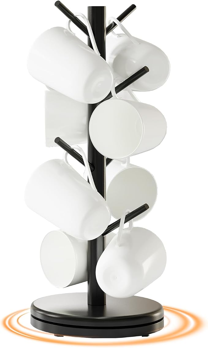 Mug Holder Tree, 360° Rotating Coffee Cup Rack by Unknown