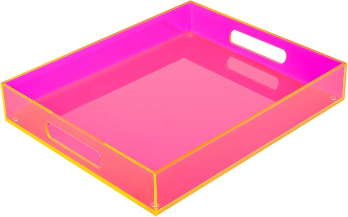 Large Acrylic Tray Ottoman Coffee Table Tray by Mutellstory