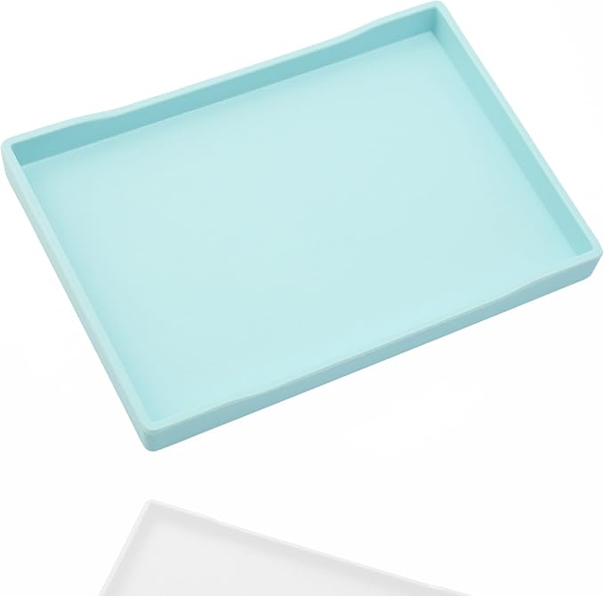Blue Small Serving Tray, Countertop Organizer | by VCREATC-VCREATEFORCUSTOMER