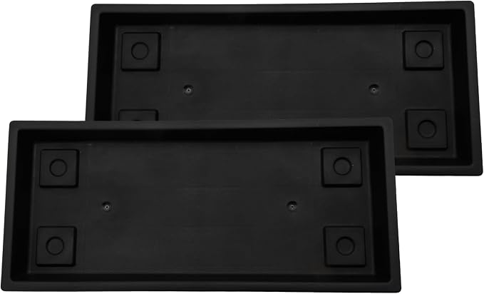The HC Companies 23.5 Inch Venetian Rectangular Plant Saucer, Lightweight by TheHCCompanies