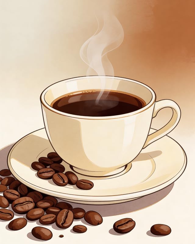 Lawrence Williams Designs Hot Coffee Cup Poster by LawrenceWilliamsDesigns