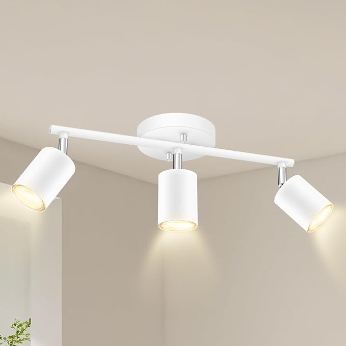 BoostArea LED 3 Light Track Lighting Kit, Flexibly Rotatable Light Head by BoostArea
