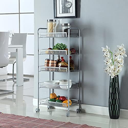 Kitchen Island with Wheels Large Storage Cabinet and Carts, Rolling Serving - Image 6