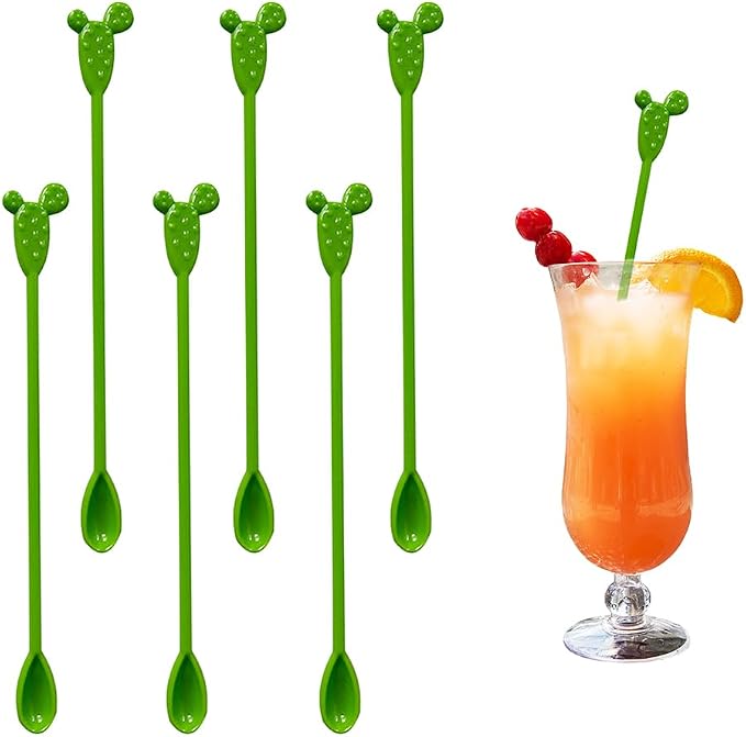 6 Pcs Cocktail Swizzle Sticks, Decorative Cocktail Stirrers by FUYTERY