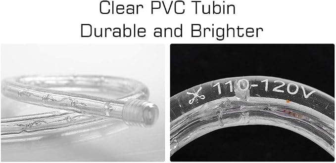 DELight AC 110-120V Waterproof IP65 50ft Crystal 3000K Warm White 540 LED Rope - Image 5
