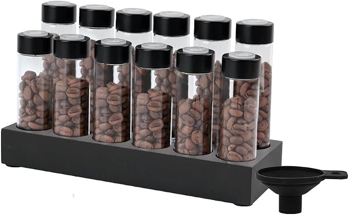 watchget Coffee Bean Container 12PCS Coffee Bean Cellars Tubes Single Dose by watchget