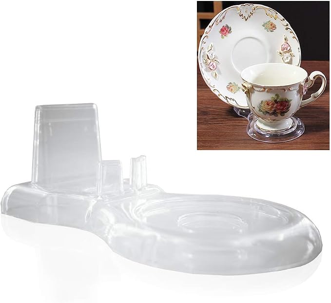 Artliving Clear Teacups and Saucer Display Easel Stand Holder by Artliving
