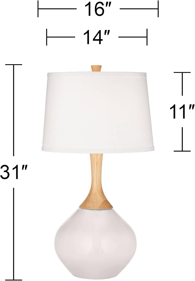 Color + Plus Wexler 31" Tall Large Teardrop Mid Century Modern End Table Lamp - Image 5