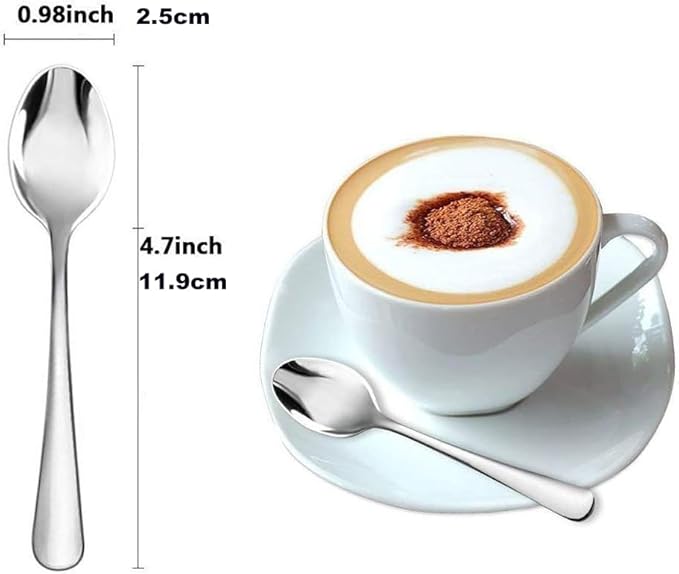 Wesdxc56 Demitasse Espresso Spoons Set of 12, Mini Coffee Spoon, 18/10 - Image 2
