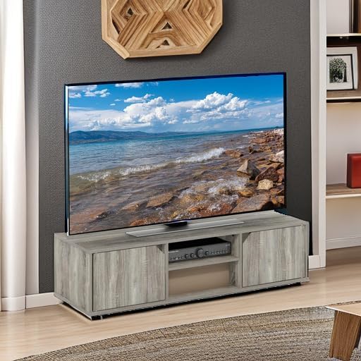 Furinno Classic Stand for TV up to 55 Inch, French Oak - Image 5