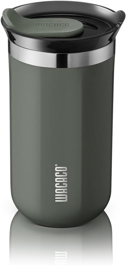 WACACO Octaroma Lungo Vacuum Insulated Coffee Mug, Double-wall Stainless Steel by WACACO