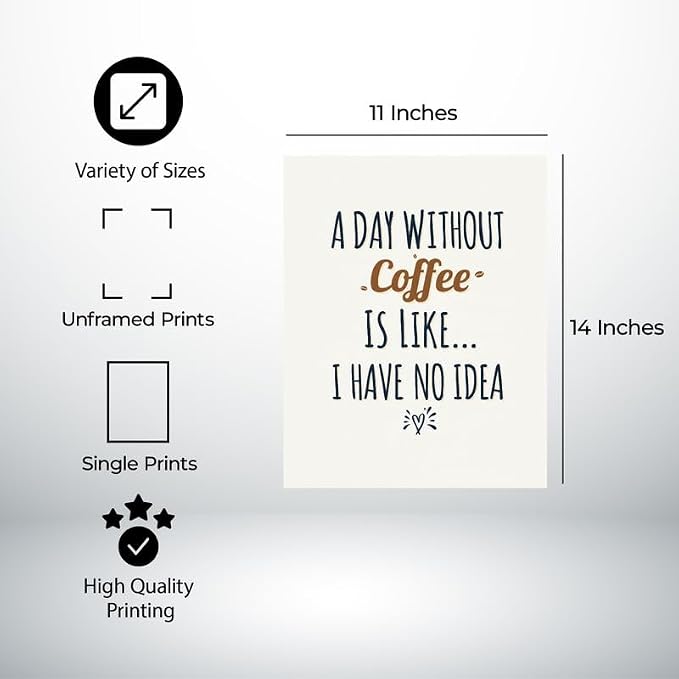 Lawrence Williams Designs A Day Without Coffee Poster - Image 2