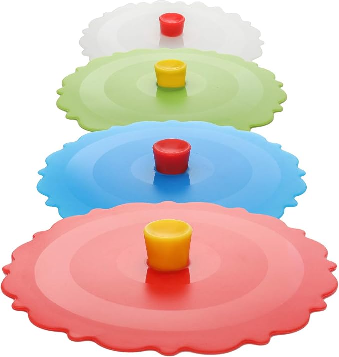 Silicone Cup Covers ， Multicolored Silicone Lids by Keweilian