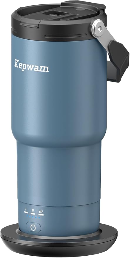 Kepwam Heated Coffee Mug Rechargeable T3, 20oz Self-Heating Travel Mug by Kepwam