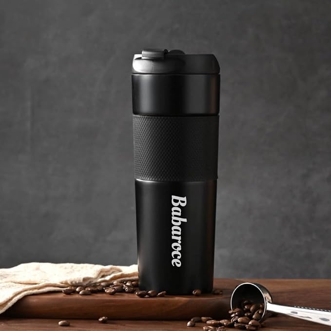 French Press Coffee Maker Stainless Steel Coffee Press Travel Mug Insulated by Babaroce
