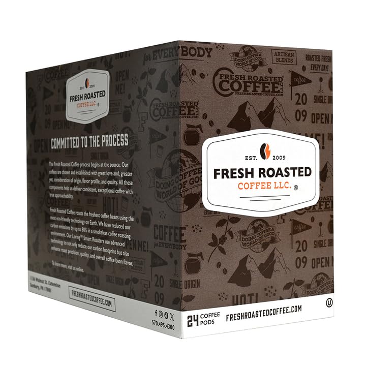 Fresh Roasted Coffee, Organic Guatemala | Single Origin, USDA Organic, Mold & Myco 3rd Party Tested, Kosher | 72 Pods for K Cup Brewers
