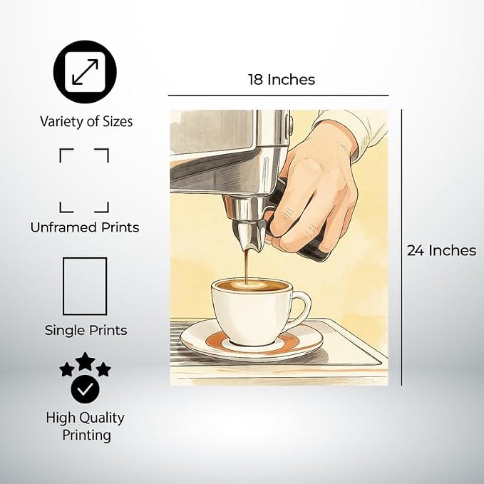 Lawrence Williams Designs Espresso Barista Coffee Poster - Image 2