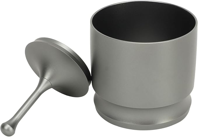Coffee Dosing Ring 58mm Aluminum Alloy Grey Powder Container Anti Dust Press - Image 9