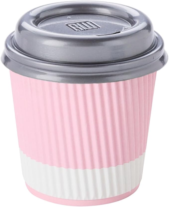 Restaurantware Ripple Wall Coffee Cups 25 Count 4 Ounce Insulated Light Pink - Image 6
