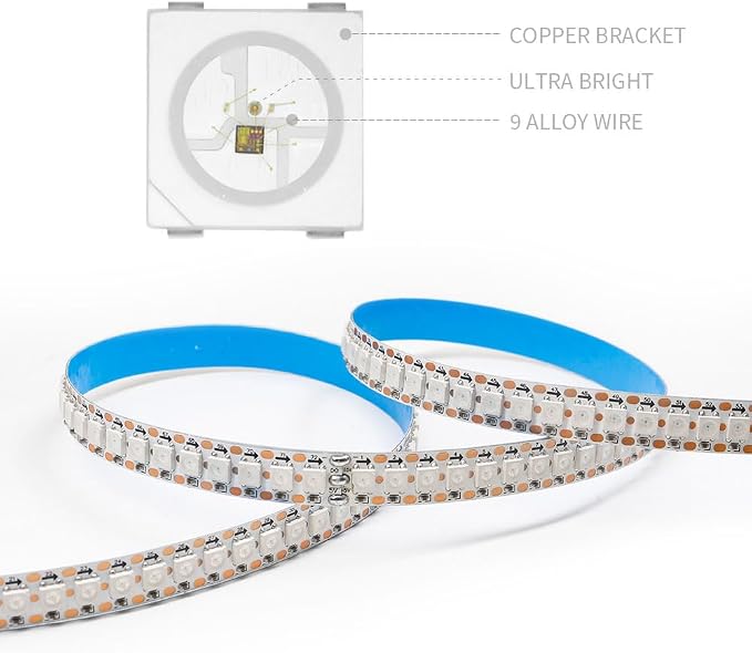 Individually Addressable RGB LED Strip 6.5FT 144LEDs/M 5050 SMD - Image 3