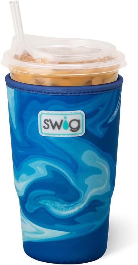 Swig Life Large Iced Cup Coolie, 30-32oz Iced Coffee Cup Insulator Sleeve by SwigLife