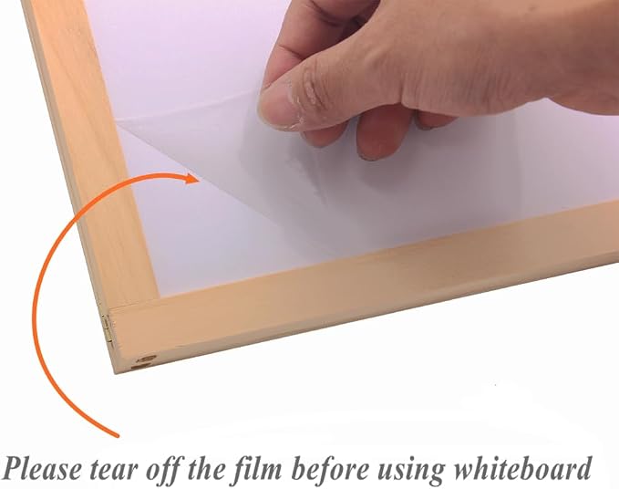 Wooden Freestanding A Frame Non Magnetic Chalkboard and Magnetic Dry Erase - Image 3