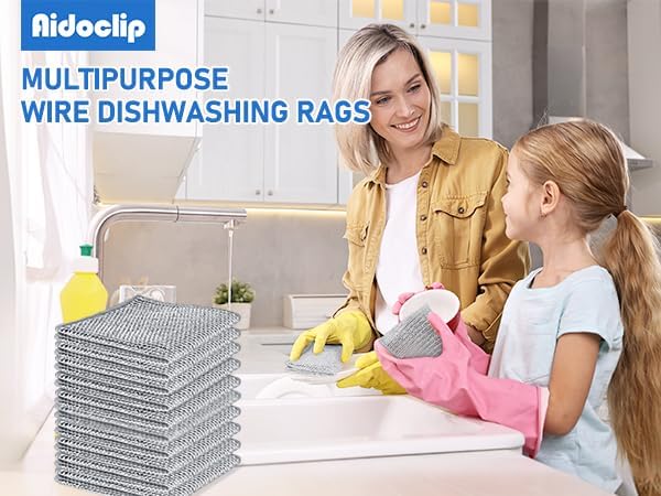 Aidoclip Non-Scratch Steel Wool Dishcloth - Image 2
