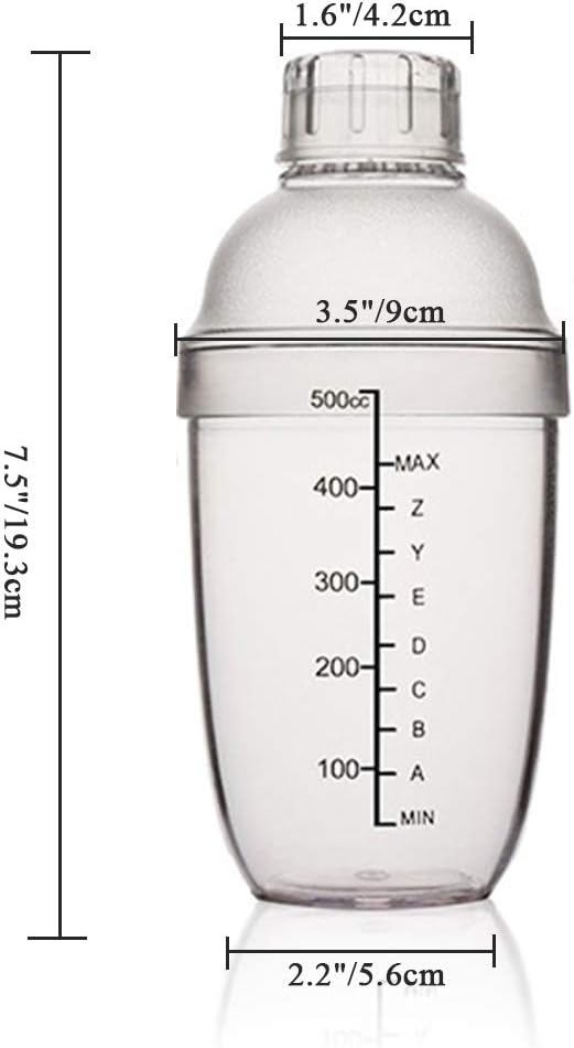 Plastic Cocktail Shaker, Drink Mixer Hand Shaker Cup - Image 2