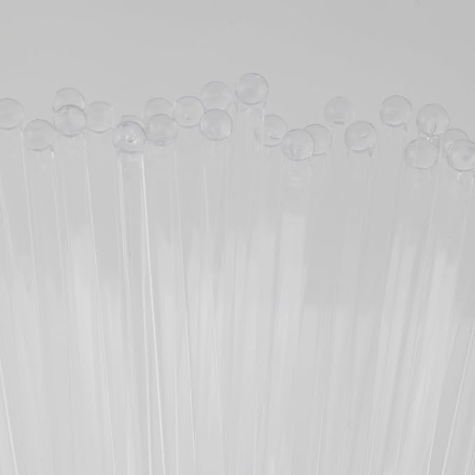 40 Pieces Clear Plastic Swizzle Sticks, Crystal Cake Pops, Cocktail Coffee - Image 3
