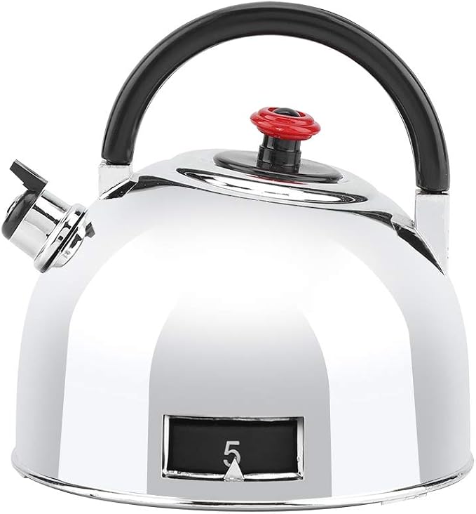 Teapot Shaped Stainless Steel Mechanical Kitchen Timer - Image 5