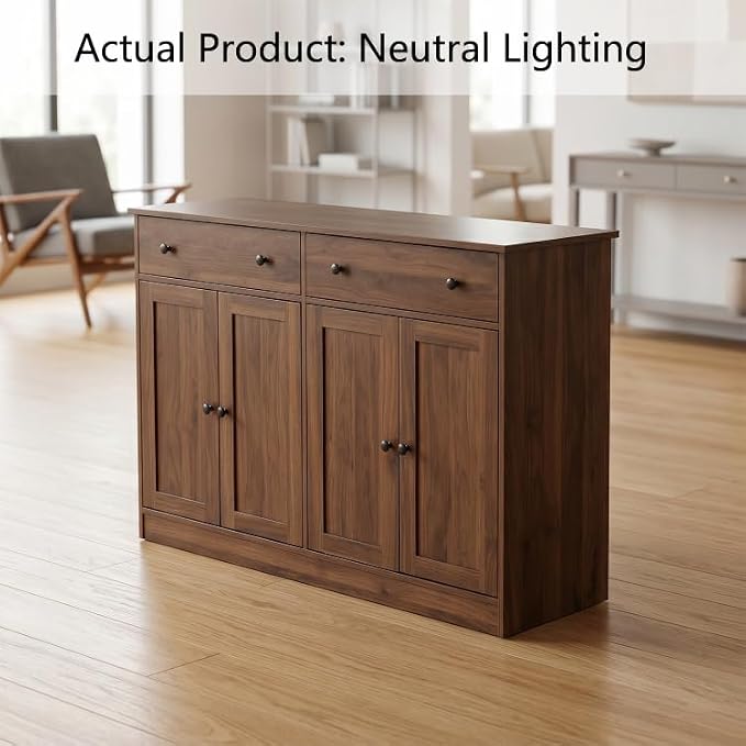 holzart 49" Brown Buffet Cabinet - Image 4