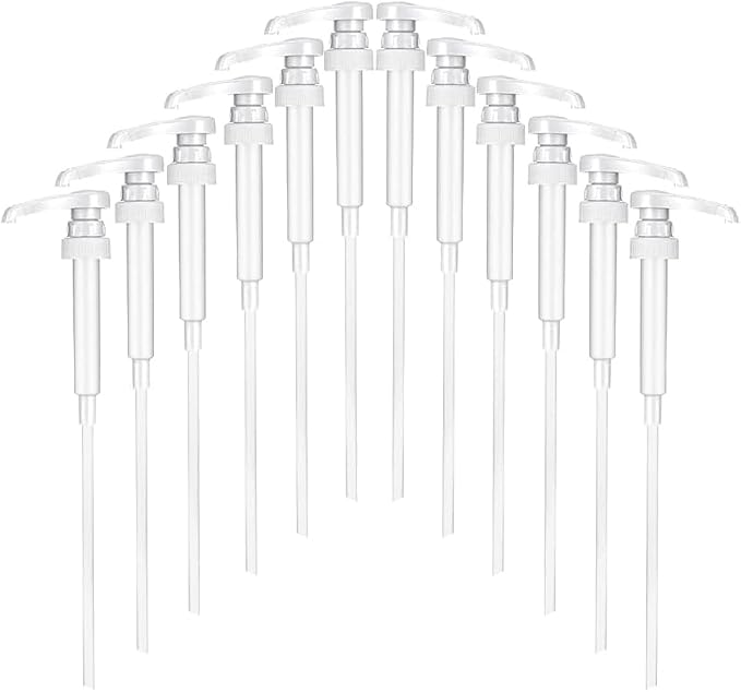 12 Packs White Coffee Syrup Pump Dispenser, Compatible by DupakSYS