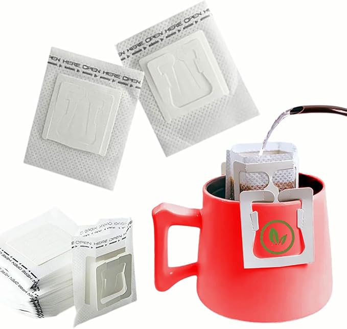 25 Pcs - Biodegradable Portable Coffee Filter Paper Bag | Hanging Ear by 512specialtycoffee
