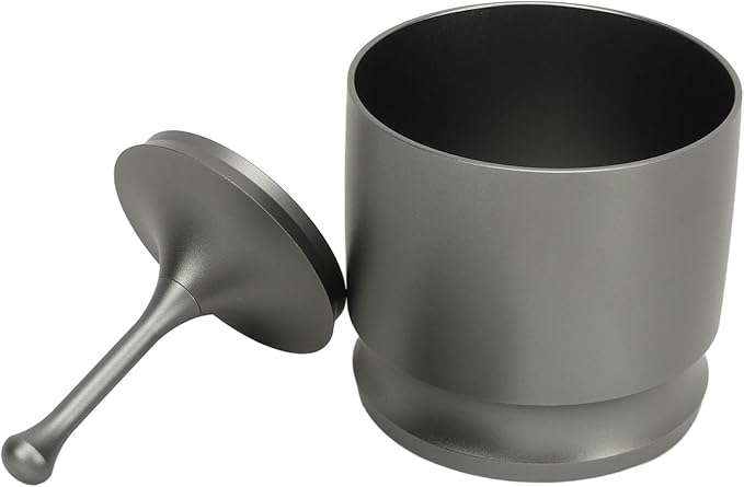 Coffee Dosing Ring 58mm Aluminum Alloy Grey Powder Container Anti Dust Press - Image 5