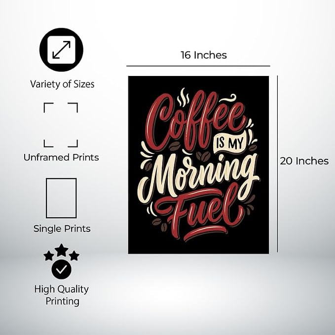 Lawrence Williams Designs Coffee Is My Morning Fuel Poster - Image 2