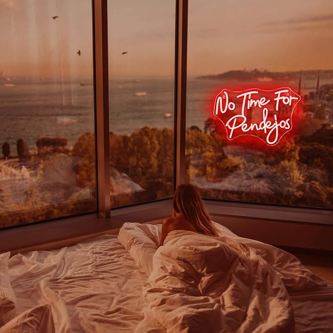 No Time for Pendejos Neon Sign Red Led Neon Light for Wall Decor Dimmable USB - Image 5
