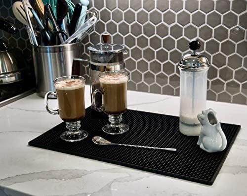 Highball & Chaser 2 Pack Bar Mat, Dish Drying mat, 18 in x 12in Thick Durable - Image 3